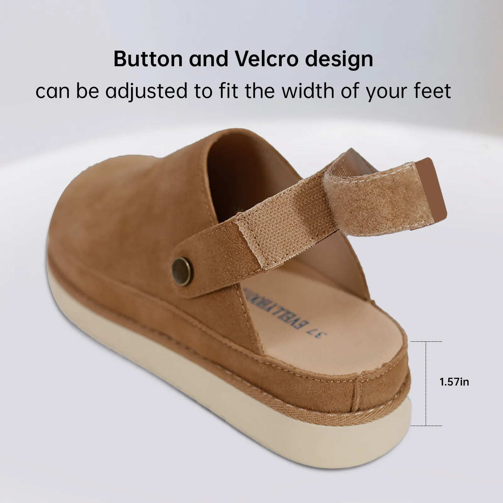 #2401 Comfort 2-in-1 Wearing Clogs Suede Mules