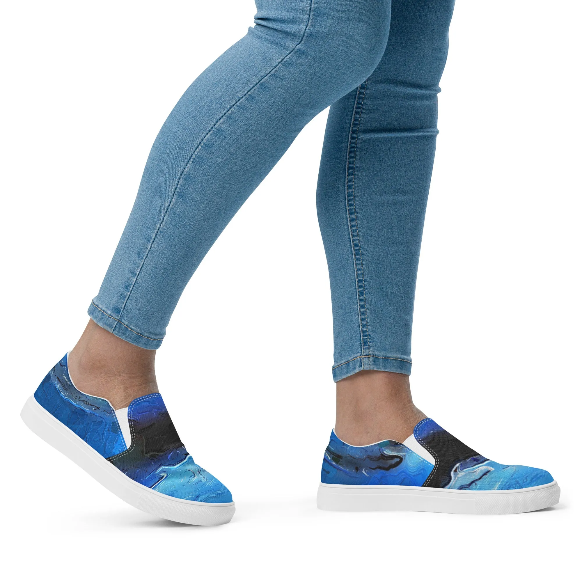 A Drop In The Ocean - Womens Slip-On Canvas Shoes