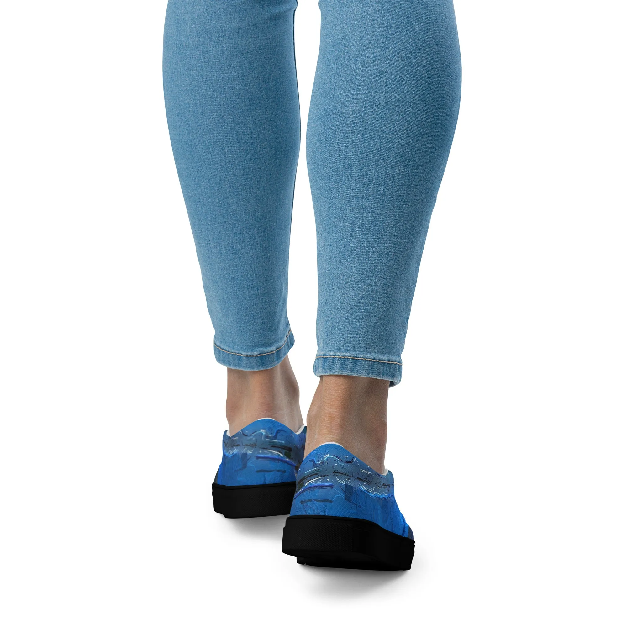 A Drop In The Ocean - Womens Slip-On Canvas Shoes