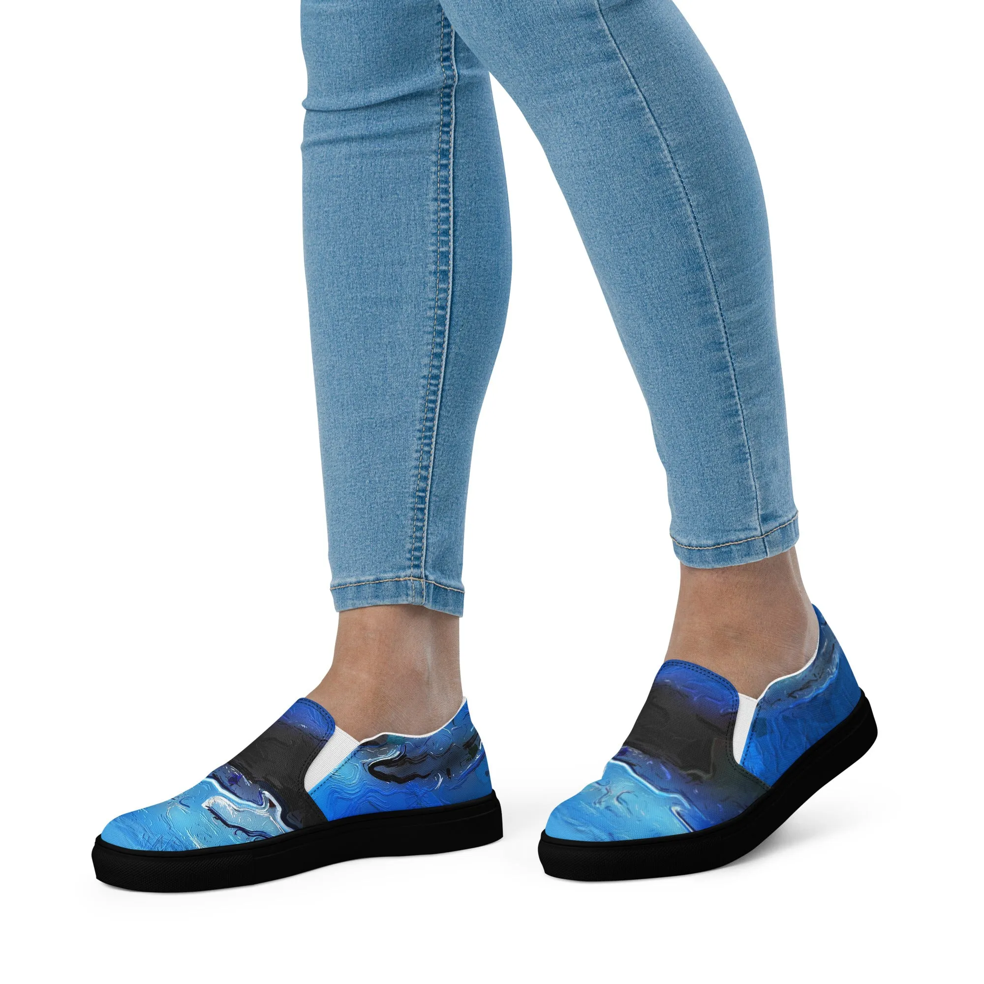 A Drop In The Ocean - Womens Slip-On Canvas Shoes