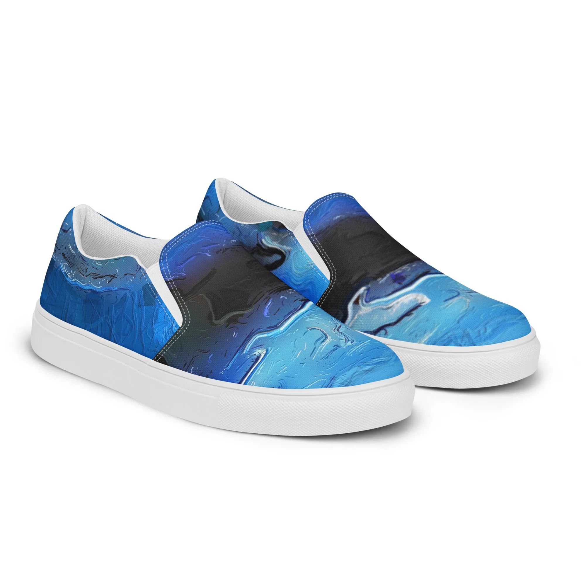A Drop In The Ocean - Womens Slip-On Canvas Shoes