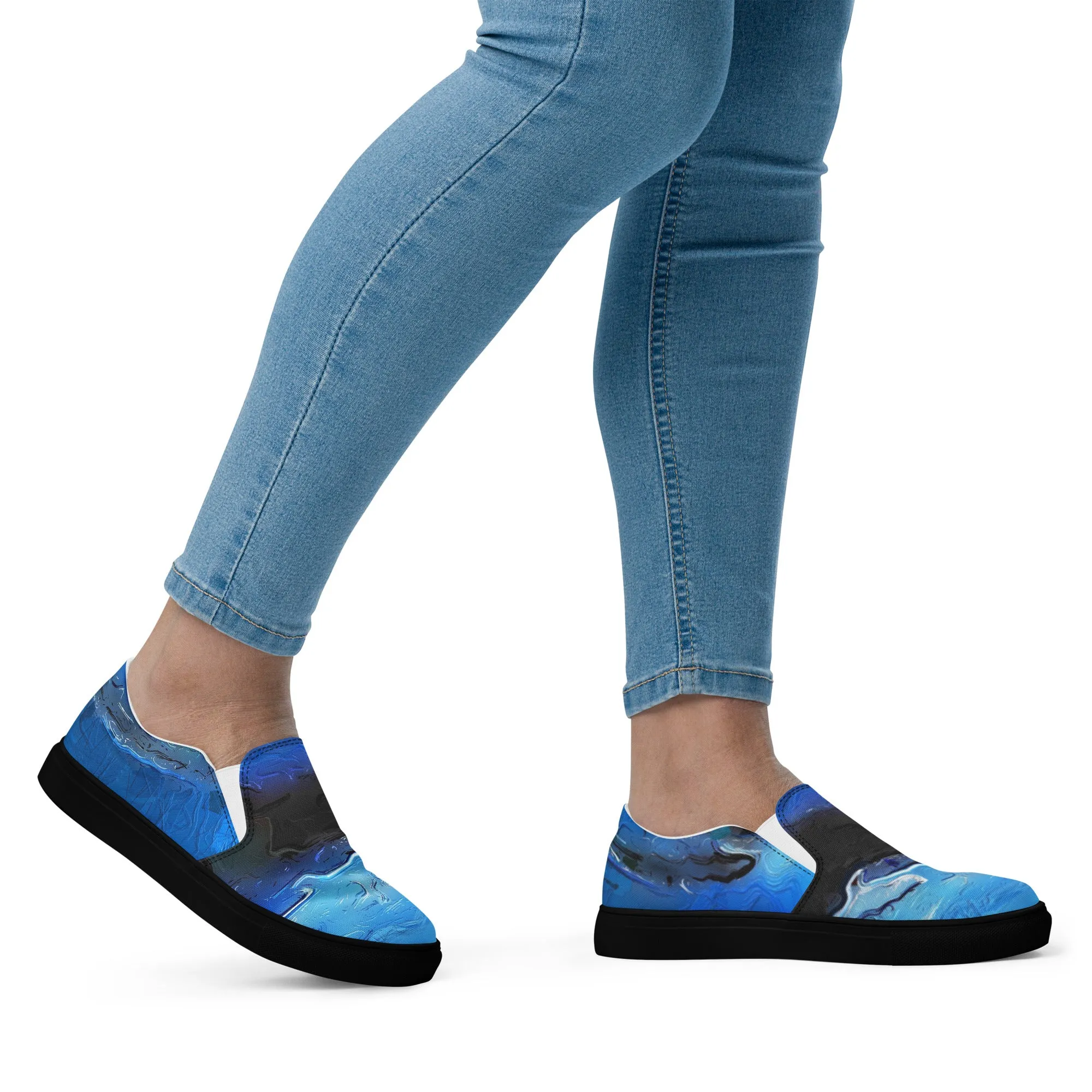 A Drop In The Ocean - Womens Slip-On Canvas Shoes