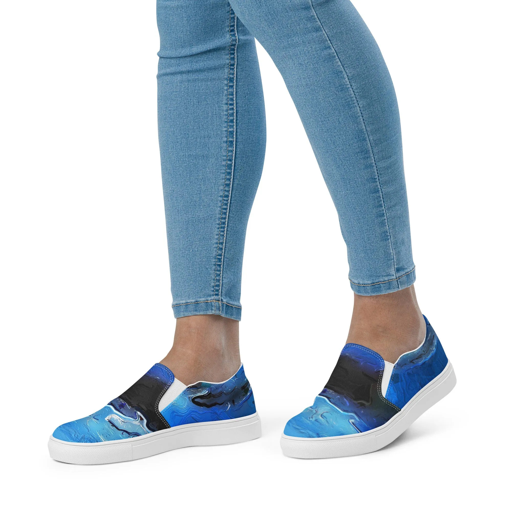 A Drop In The Ocean - Womens Slip-On Canvas Shoes