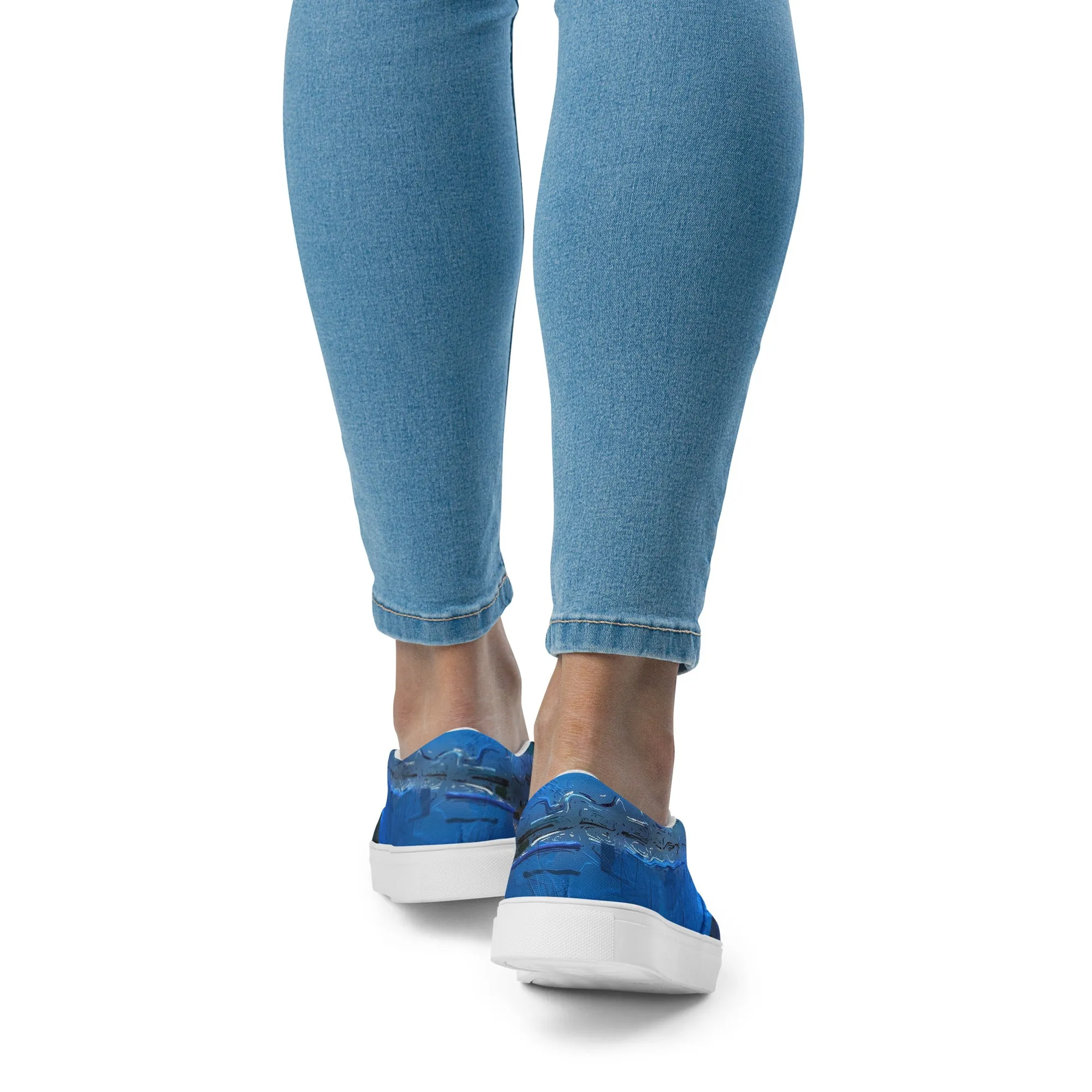 A Drop In The Ocean - Womens Slip-On Canvas Shoes