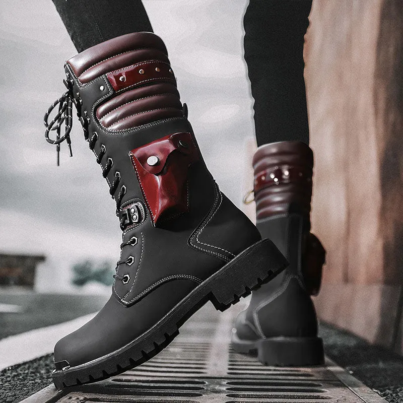 Aule Pocket Decor High Top Boots