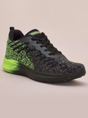 Avant Men's Pebble Running Shoes - Black/Green