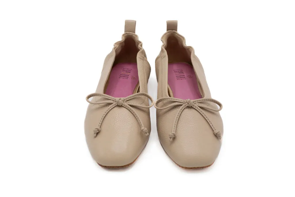 Barney Sand Grainy Leather
