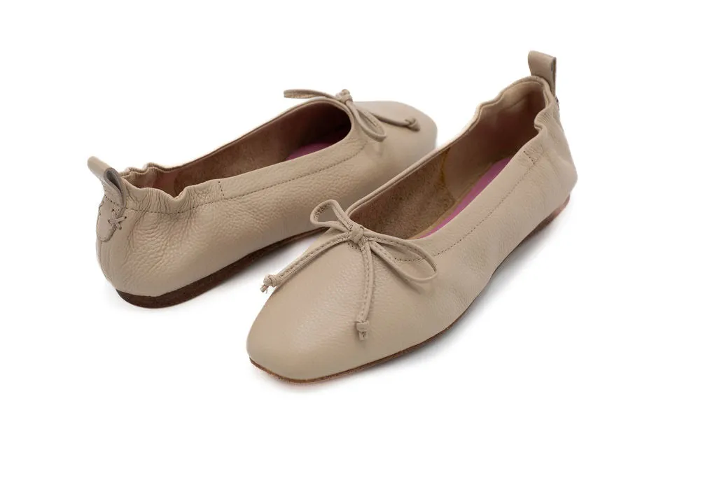 Barney Sand Grainy Leather