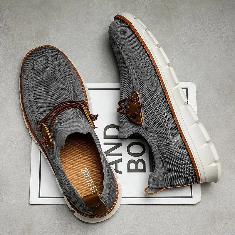 Bellkmart Mesh Casual Lightweight Breathable Soft Soled Shoes - Gray