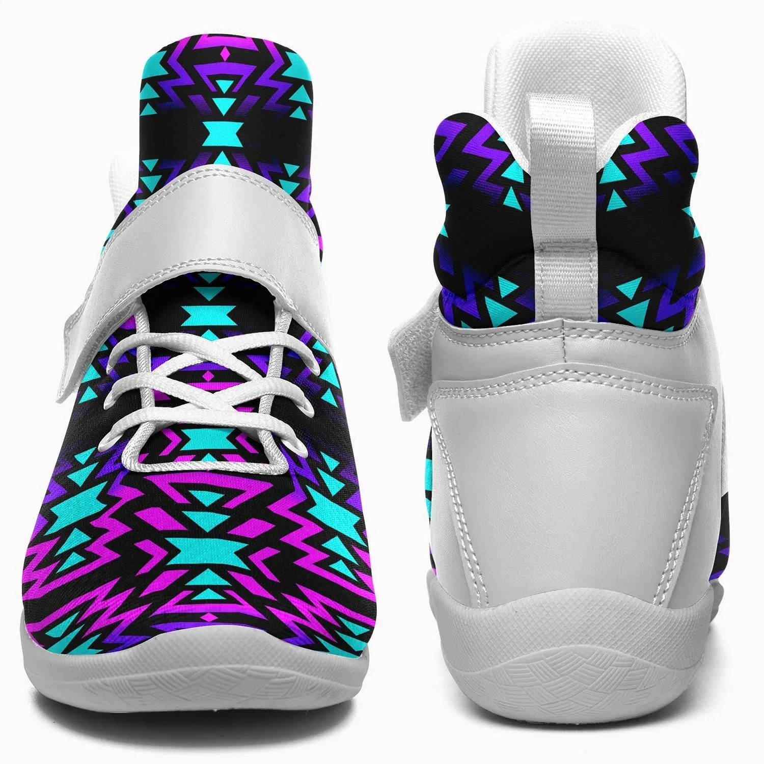 Black Fire Winter Sunset Ipottaa Basketball / Sport High Top Shoes