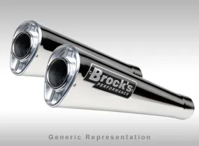 Brocks Performance 14" Dual Alien Head Slip-on Exhaust System '08-'20 Suzuki Hayabusa GSXR1300R