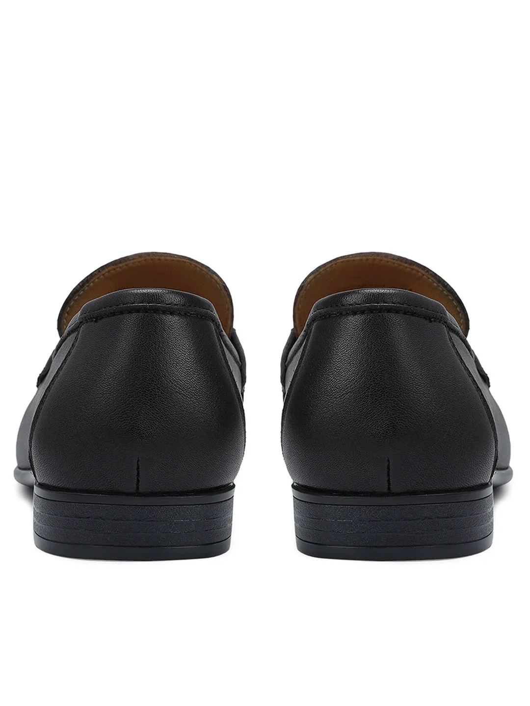 Brown Braided Leather Loafers