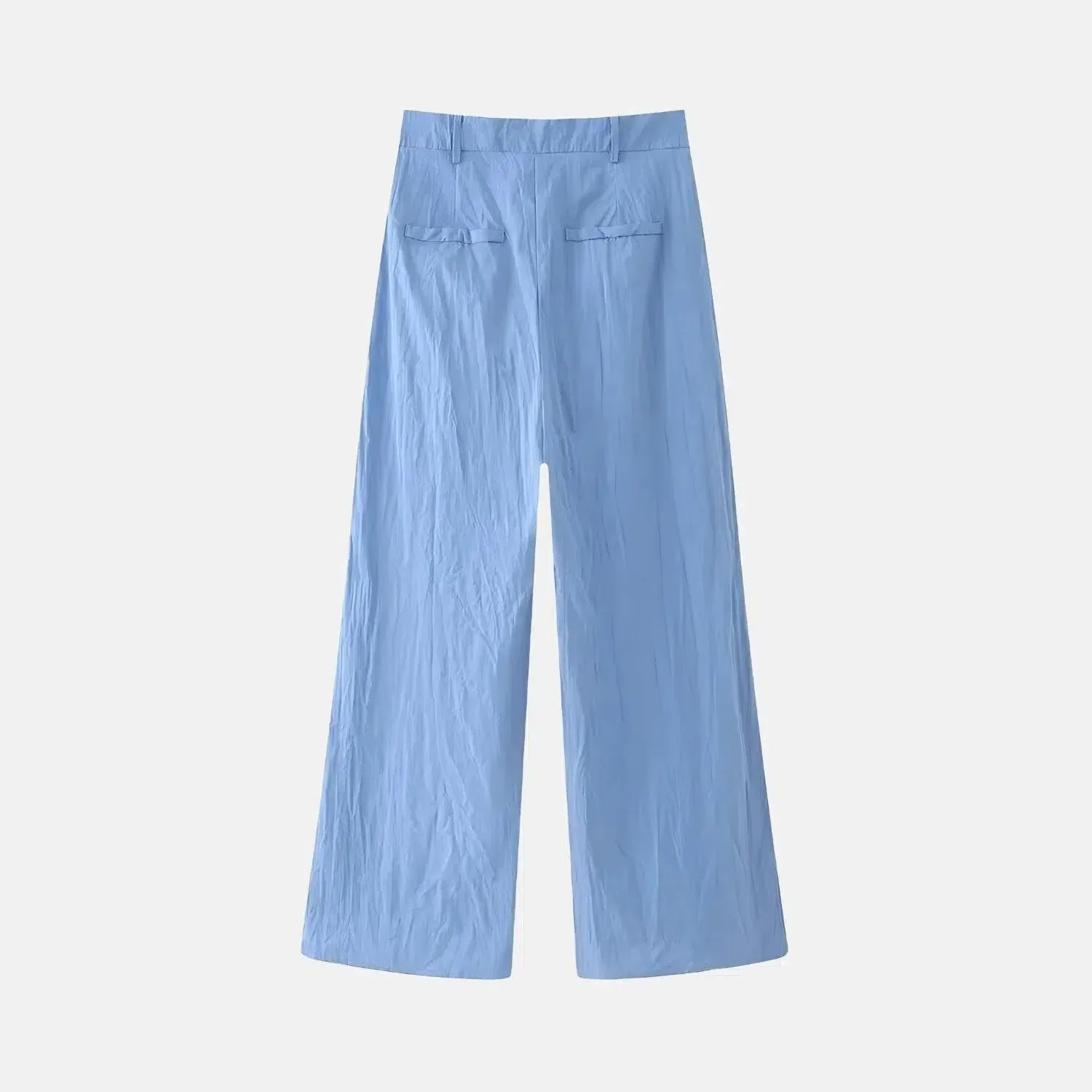 Candice Set – Blue – Asymmetrical pleated pants