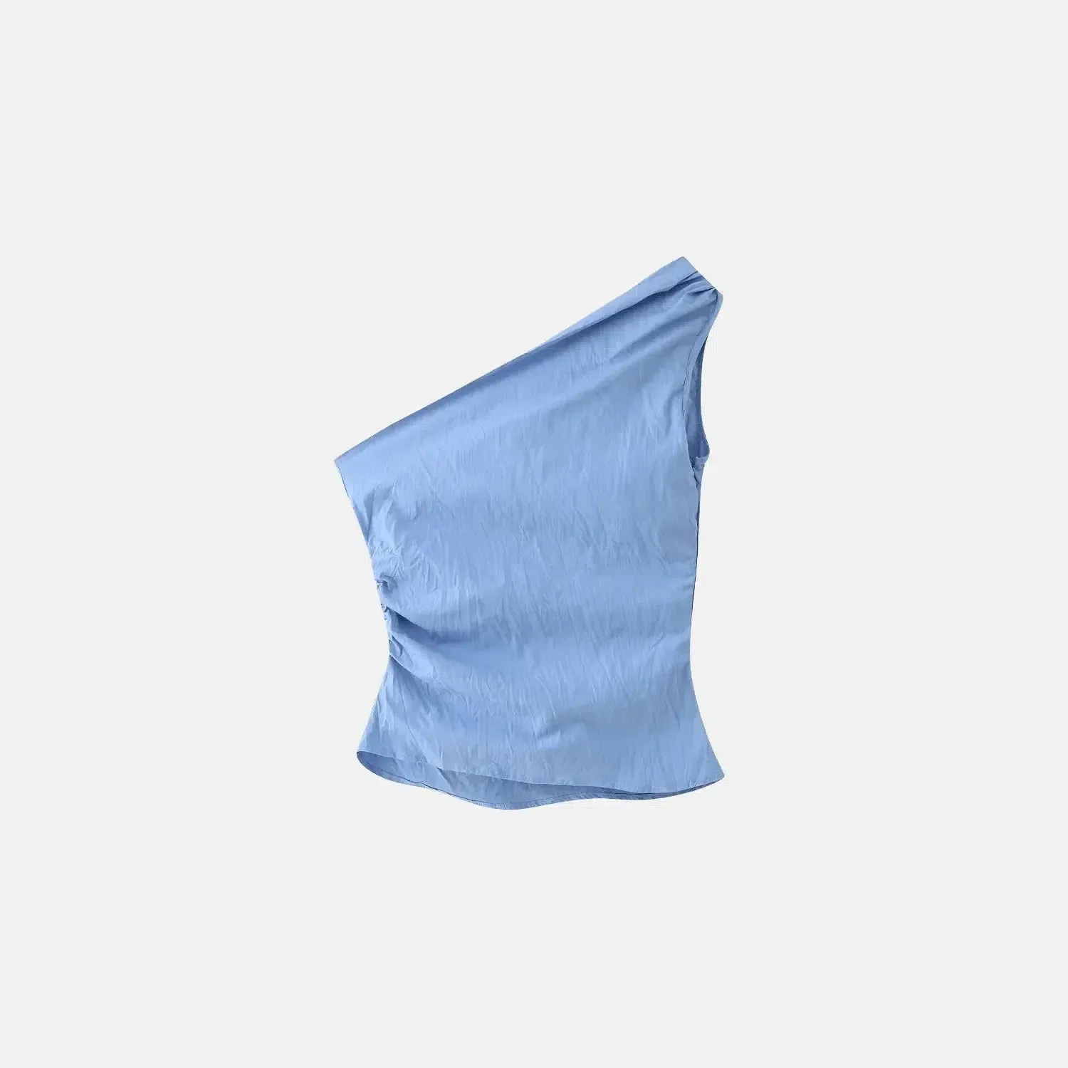 Candice Set – Blue – Asymmetrical pleated pants