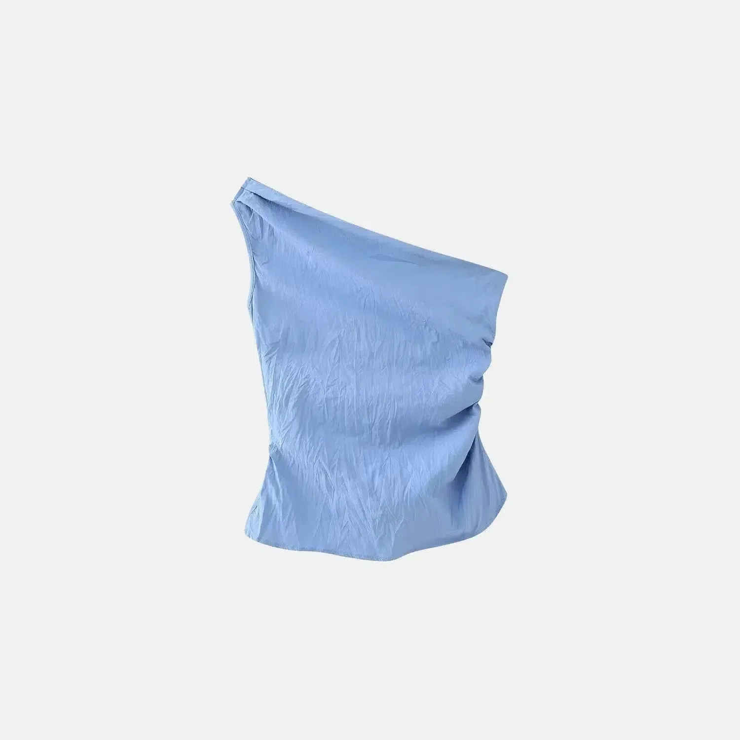 Candice Set – Blue – Asymmetrical pleated pants