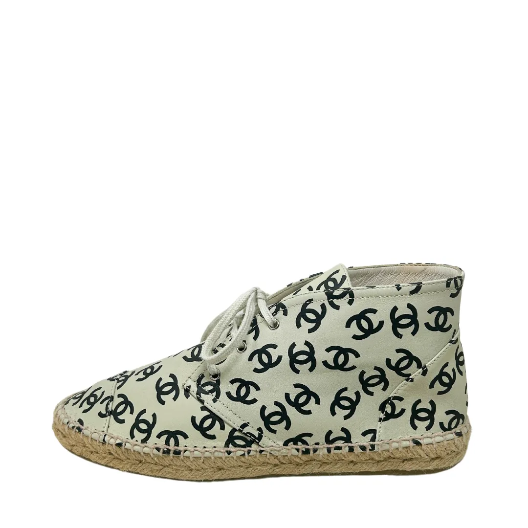 Chanel High-Top Espadrille Sneakers- Size 40