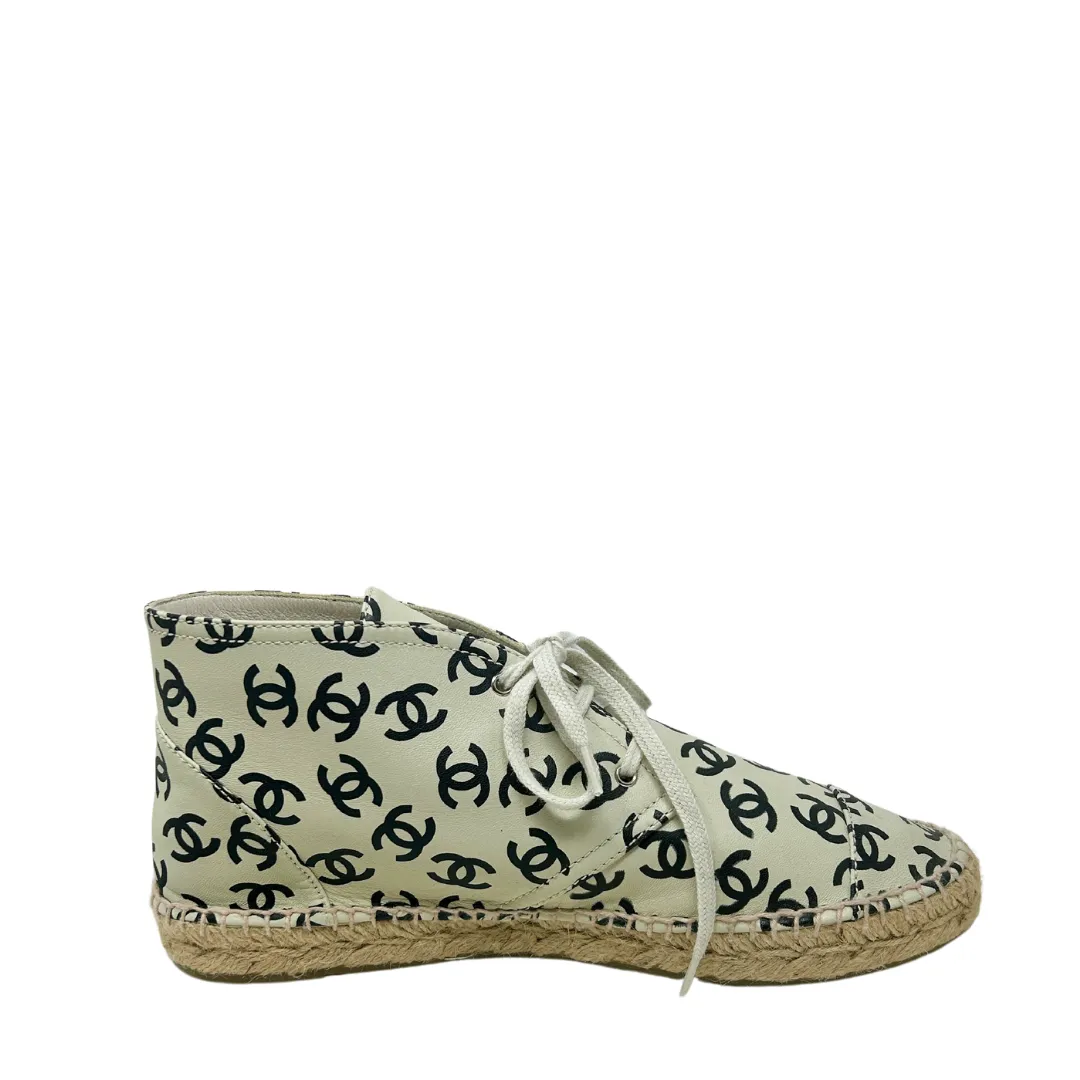 Chanel High-Top Espadrille Sneakers- Size 40