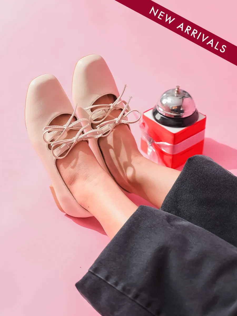 Clara PU Ribbon Flats