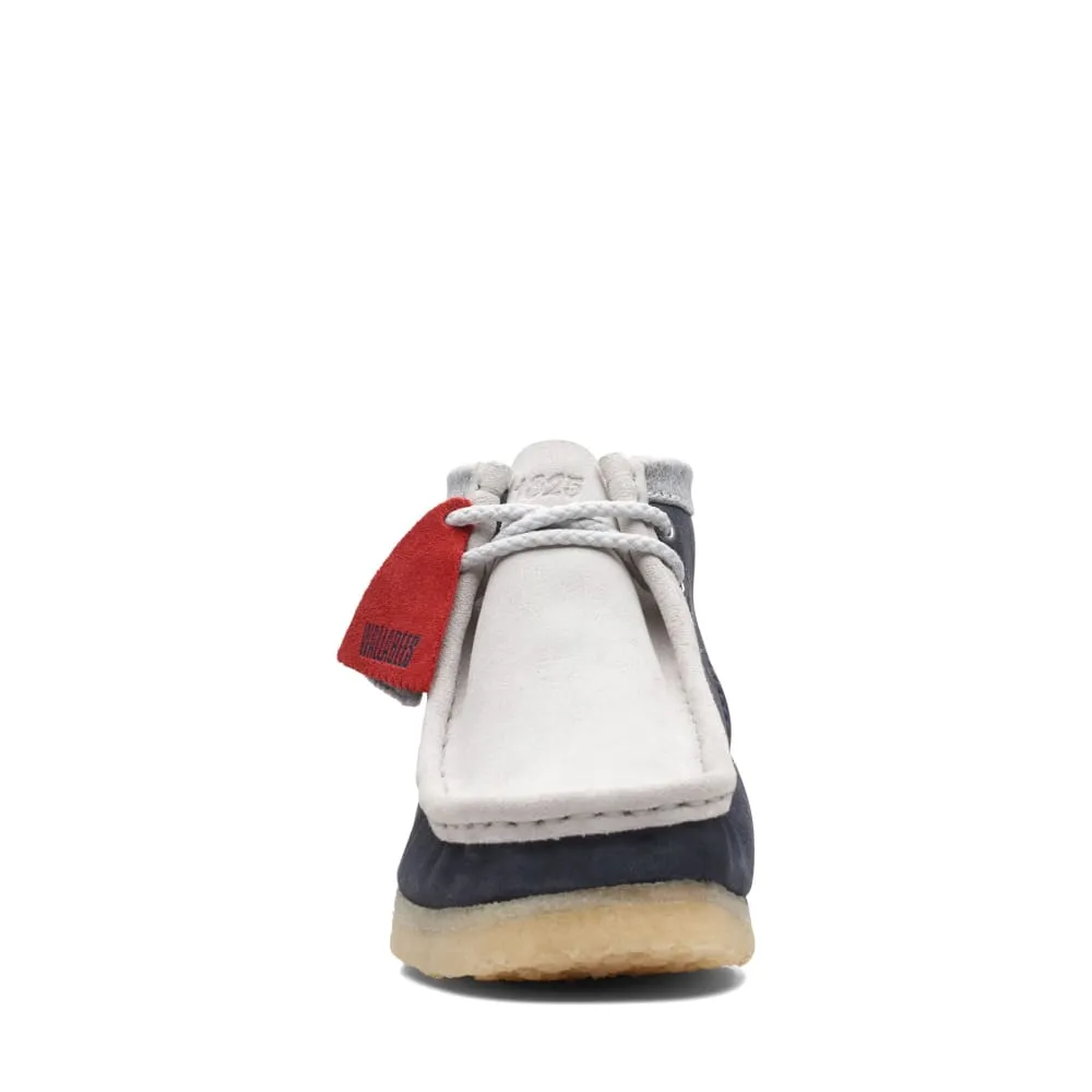 Clarks Originals Wallabee Boots Vcy Men's Navy and Gray Suede 26165077