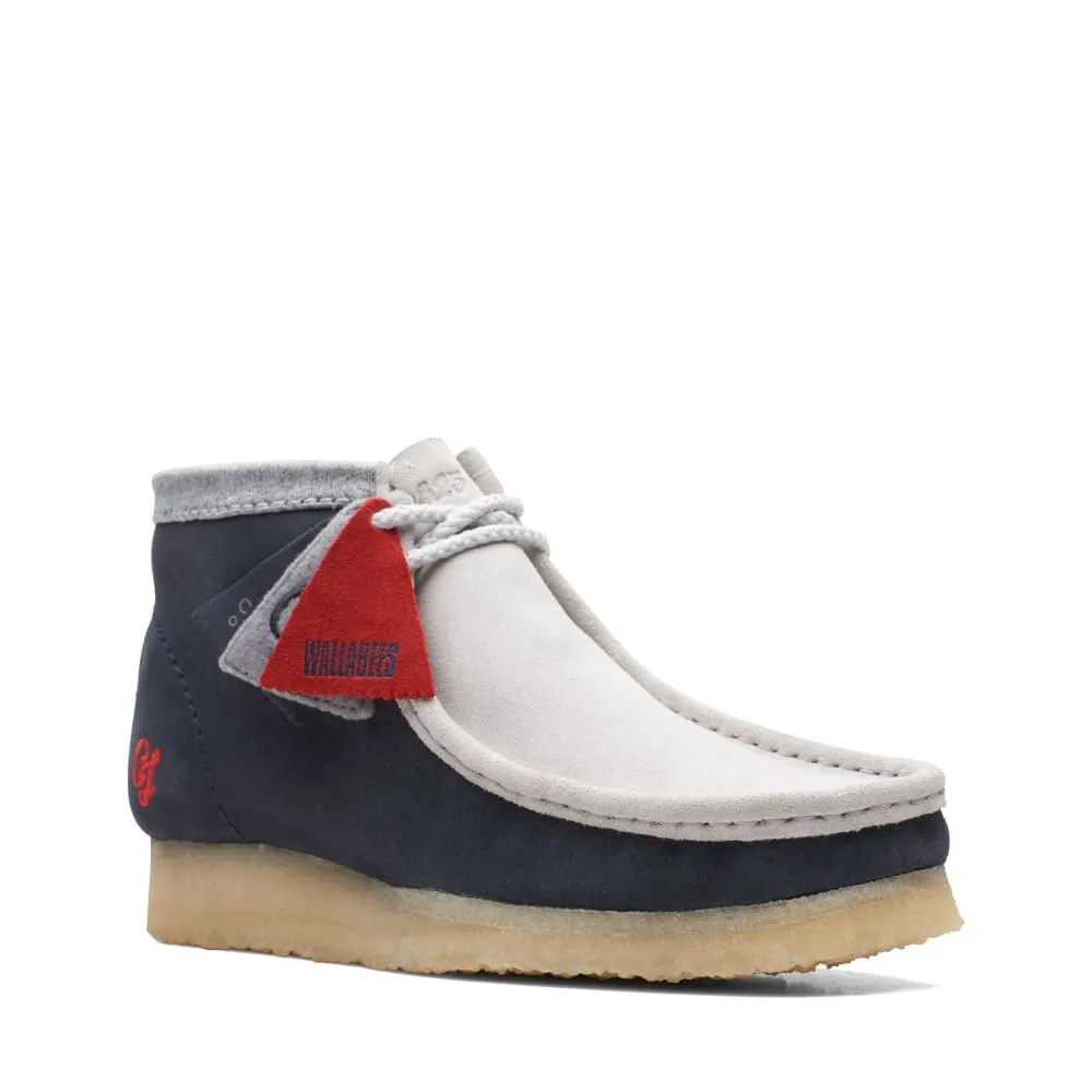 Clarks Originals Wallabee Boots Vcy Men's Navy and Gray Suede 26165077