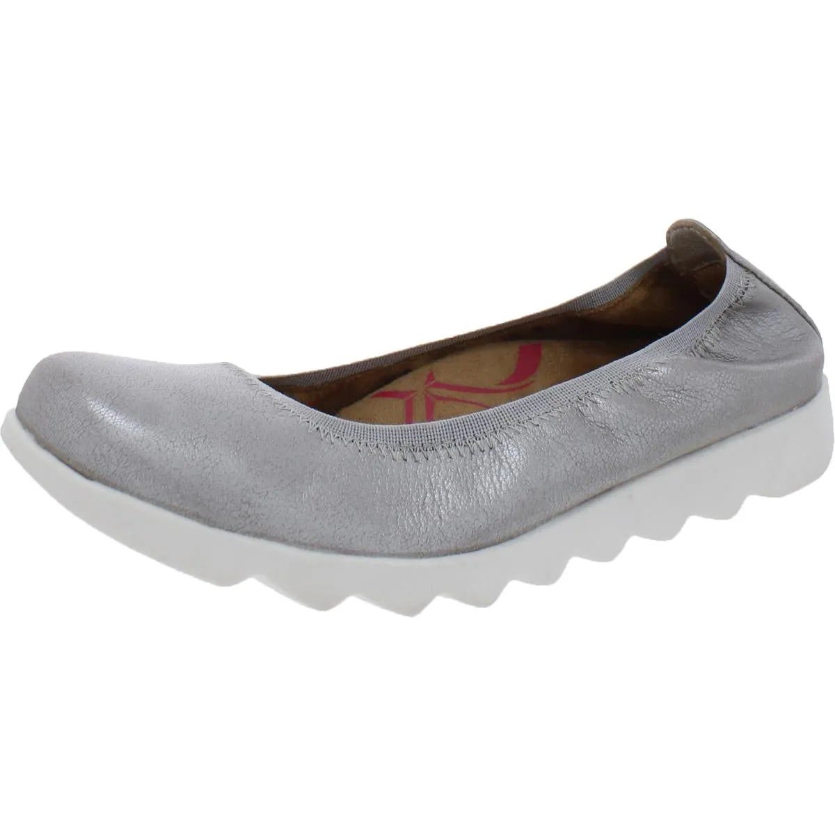 Comfortiva Womens Grace Leather Slip On Ballet Flats