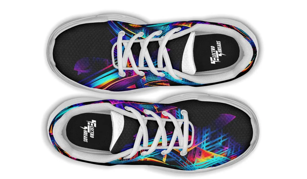 Cyan Lines Chunky Shoes