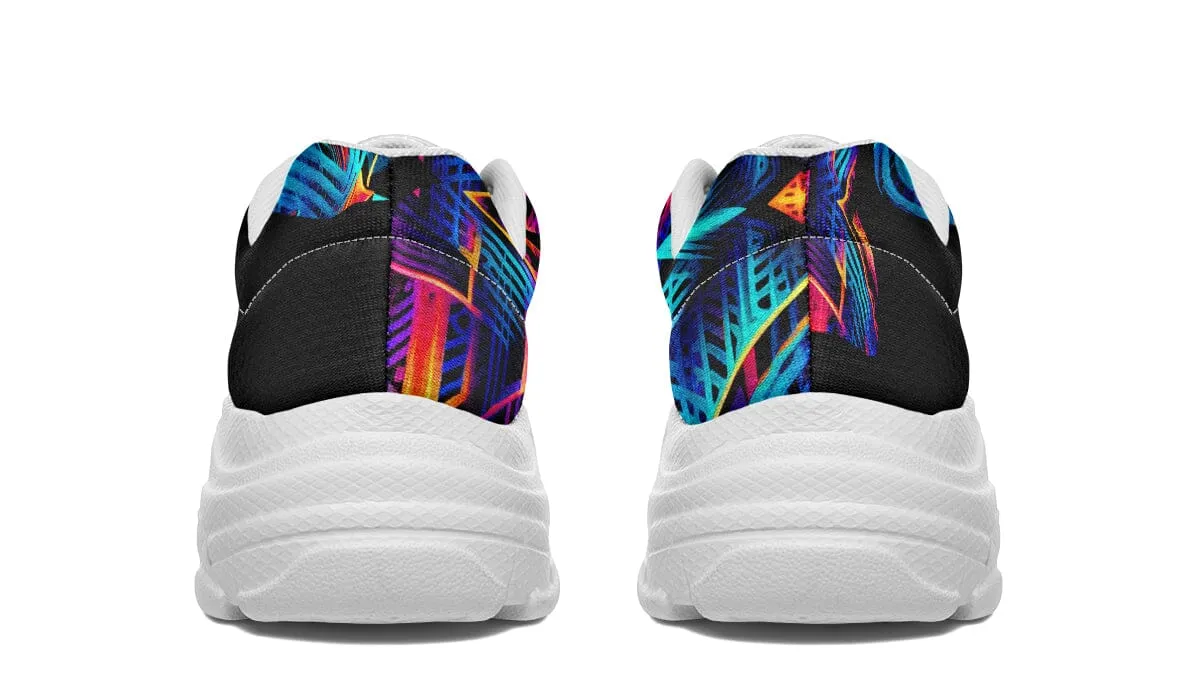 Cyan Lines Chunky Shoes