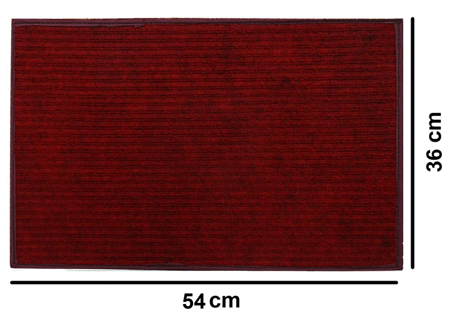 Fun Homes Microfiber Anti Slip 3 Pieces Door Mat 14"x21" (Maroon, Fun0504)