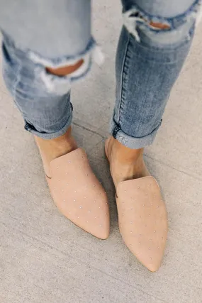 Grace Studded Mule in Rose
