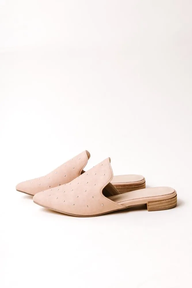 Grace Studded Mule in Rose