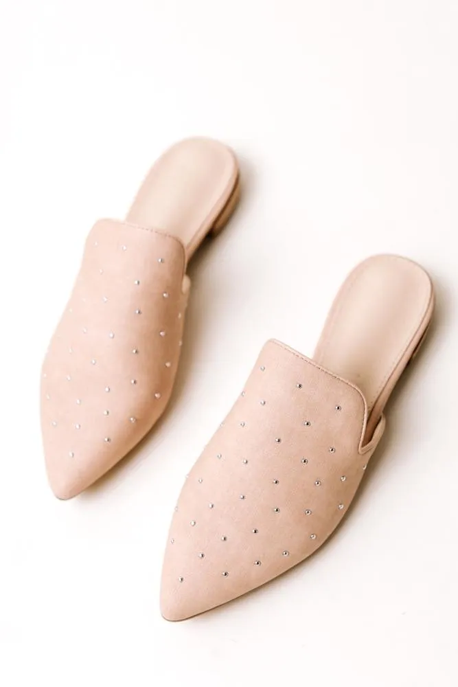 Grace Studded Mule in Rose