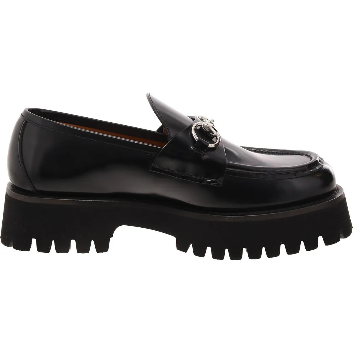 Gucci Womens Leather Slip-On Loafers