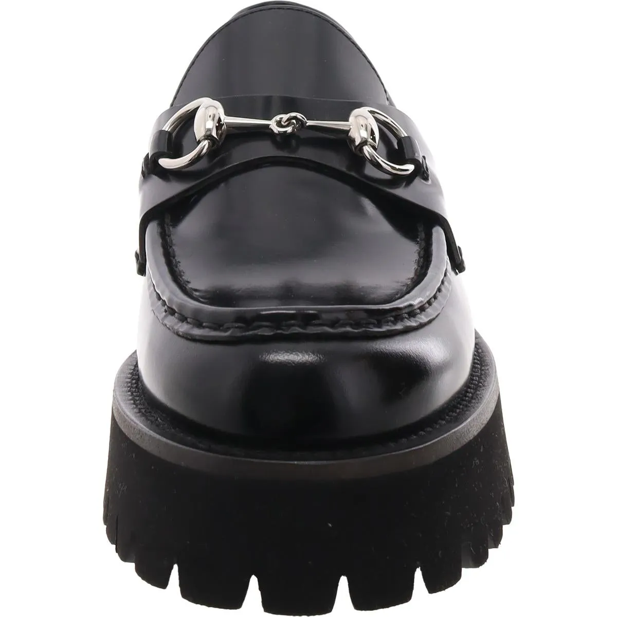 Gucci Womens Leather Slip-On Loafers
