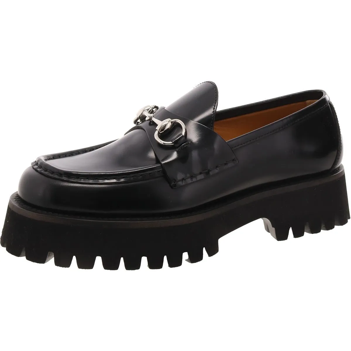Gucci Womens Leather Slip-On Loafers
