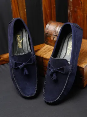 Handmade Italian Suede Leather Penny Tassel Loafers