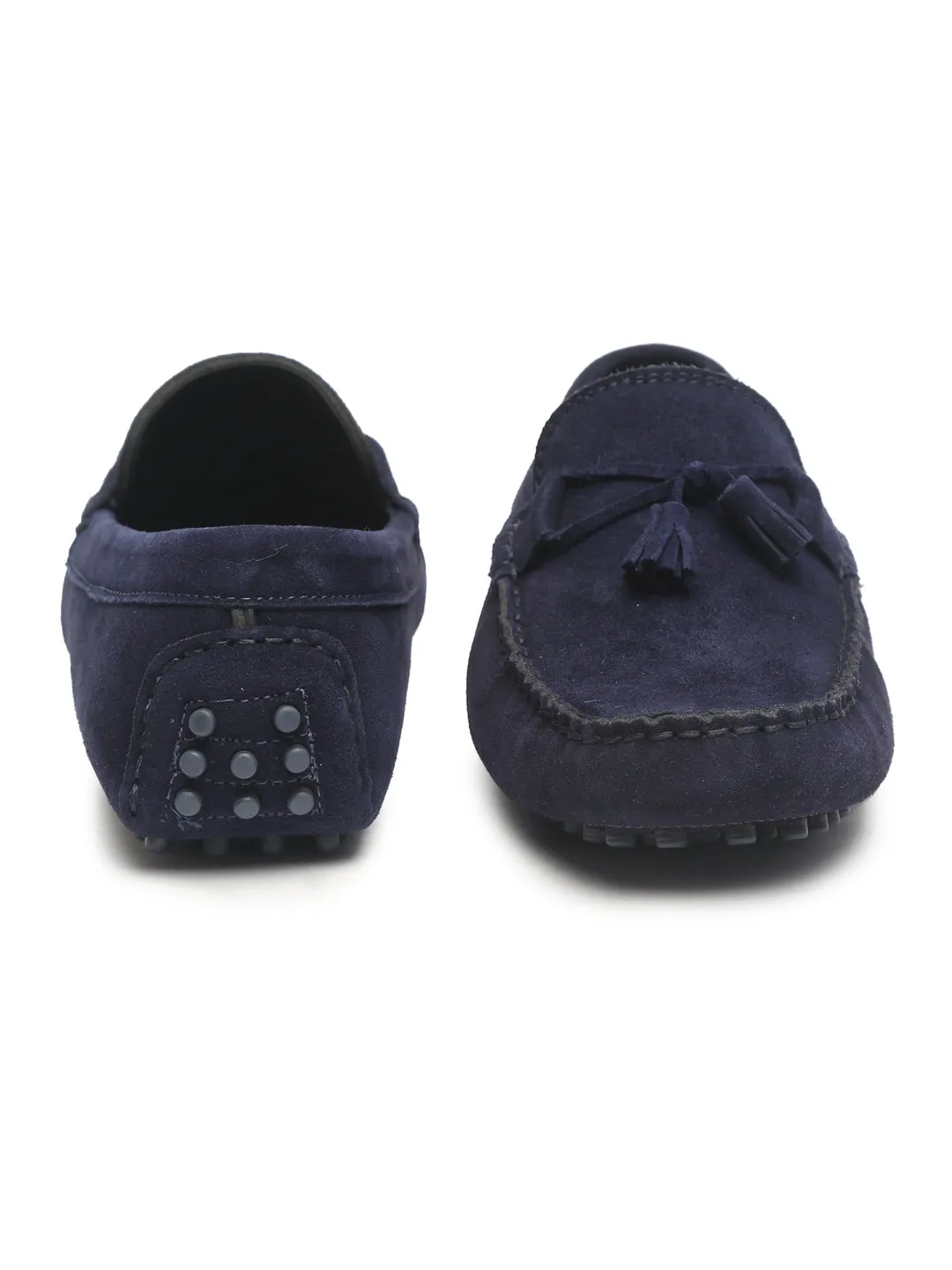 Handmade Italian Suede Leather Penny Tassel Loafers