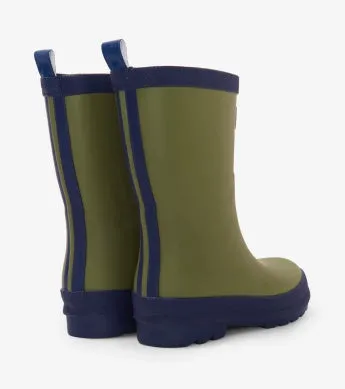 Hatley Forest Green Matte Rainboots : Size Toddler 4 to Youth 6