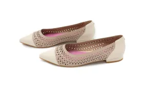 Inez Natural Leather/ Ivory Leather