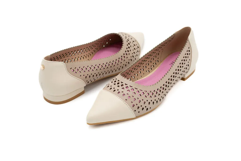 Inez Natural Leather/ Ivory Leather