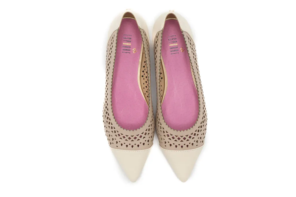 Inez Natural Leather/ Ivory Leather