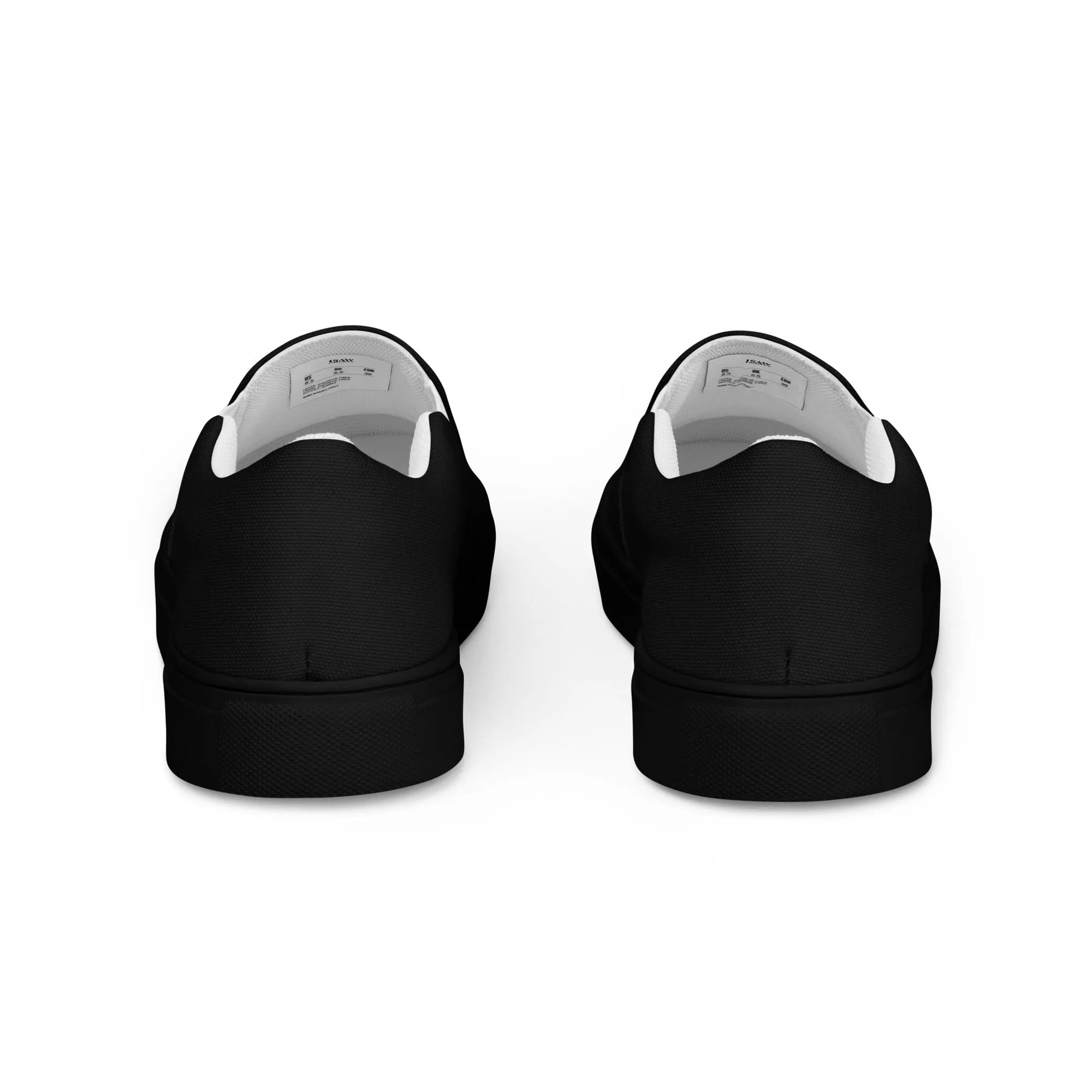 iSAW Womens Black / Black White Slip-On Canvas Shoes
