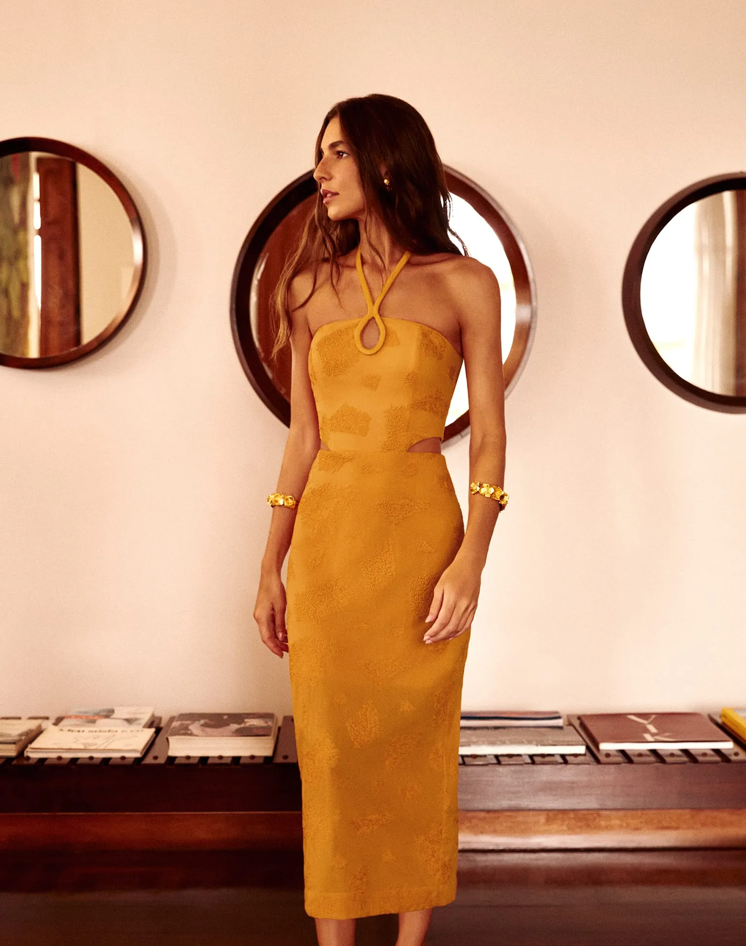 Jordana Midi Dress - Sunset