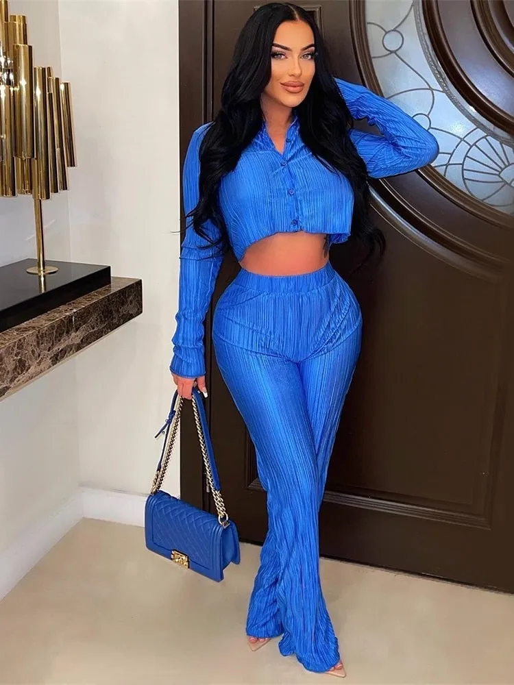 Kenzy Pleated Two Piece Set