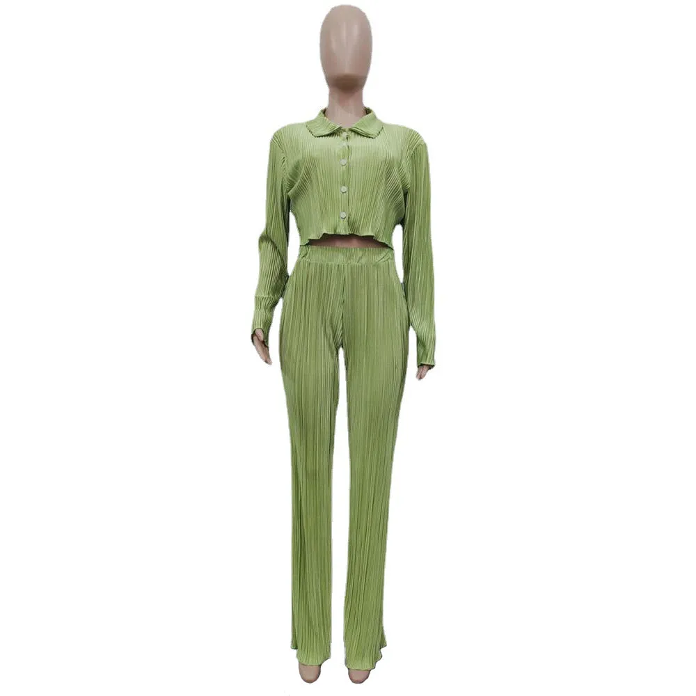 Kenzy Pleated Two Piece Set