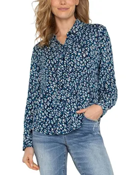Long Sleeve Button Front Woven Shirt (Liverpool)