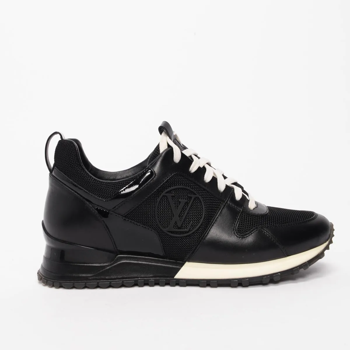 Louis Vuitton Black Calfskin Run Away Sneakers 37