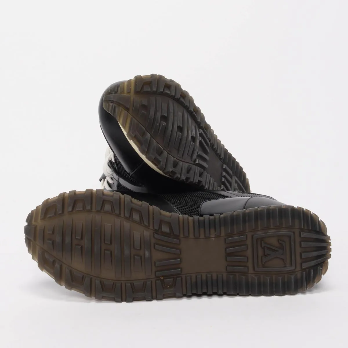Louis Vuitton Black Calfskin Run Away Sneakers 37