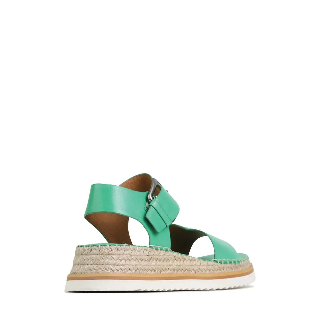 MARLI LEATHER ESPADRILLES SANDALS