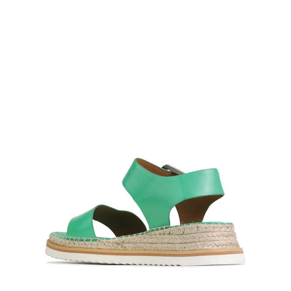 MARLI LEATHER ESPADRILLES SANDALS