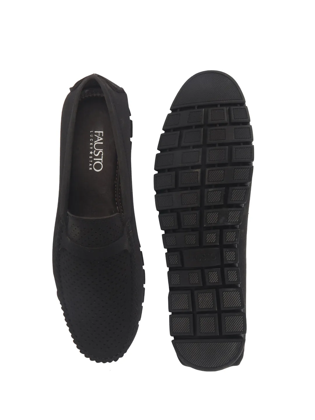 Men Laser Cut Suede Slip-On Shoe Driving Loafers Breathable Shoe with Memory Cushioned Insole All Day Long Comfortable
